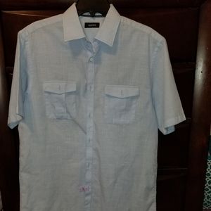 Alfani Casual Short Sleeve Button Down Shirt
